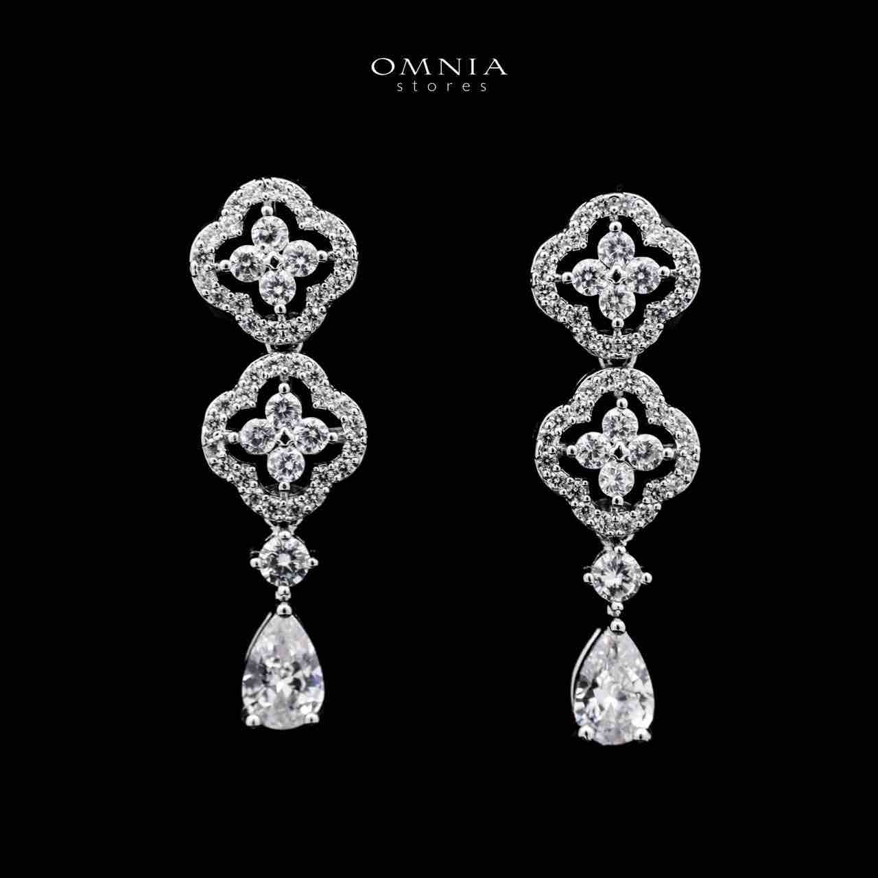 Omnia Miraal Bridal White Full Set in High Quality Zircon Stone Rhodium Plated - OMNIASTORES UAE