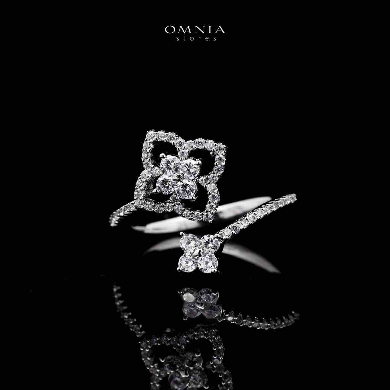 Omnia Daniah White Bridal Full Set in High Quality Zircon Stone in Rhodium Plated - OMNIASTORES UAE