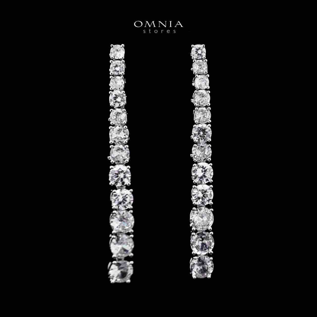 Omnia Huda White Bridal Full Set in High Quality Zircon Stone in Rhodium Plated - OMNIASTORES UAE