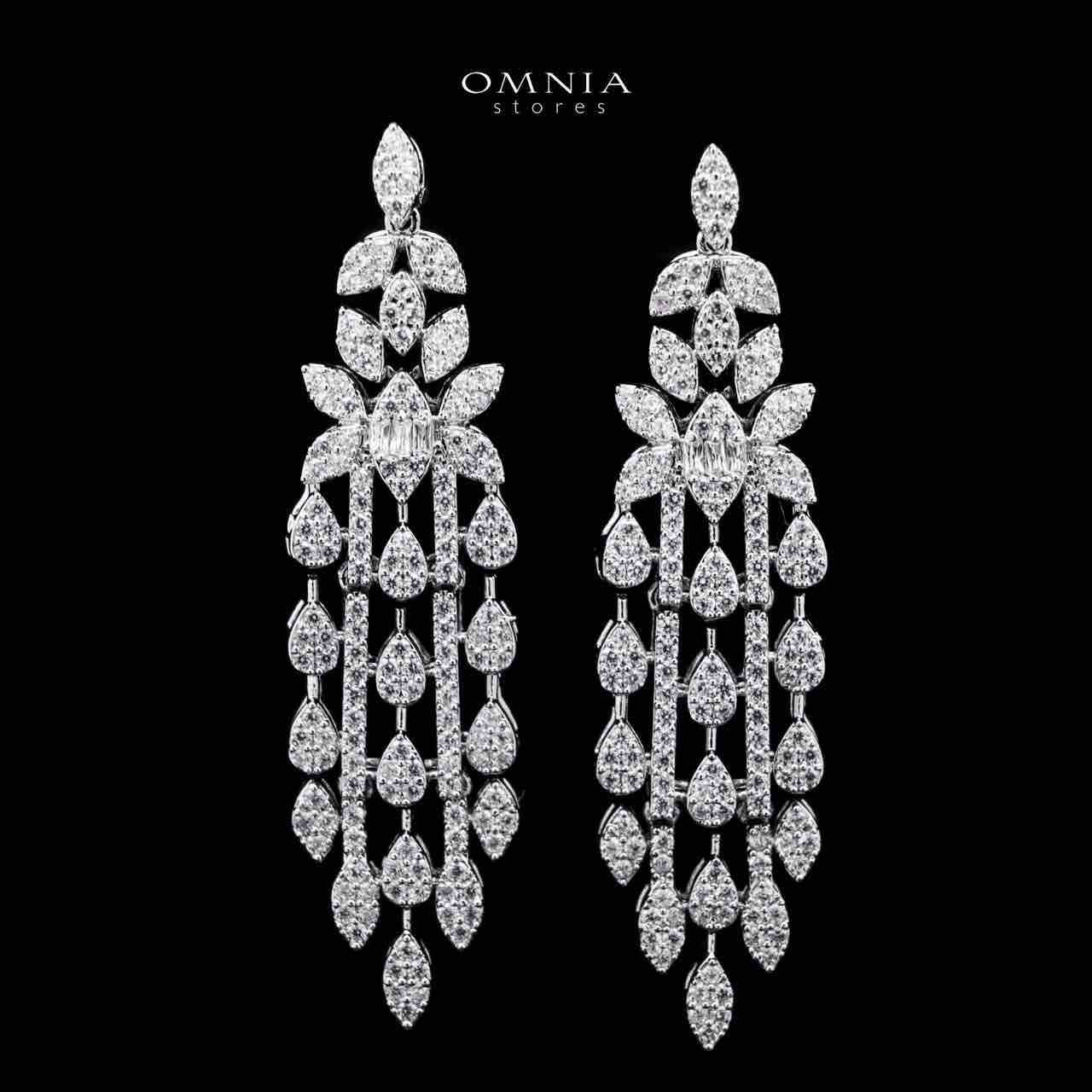 Omnia Calila White Bridal Full Set in High Quality Zircon Stone in Rhodium Plated - OMNIASTORES UAE