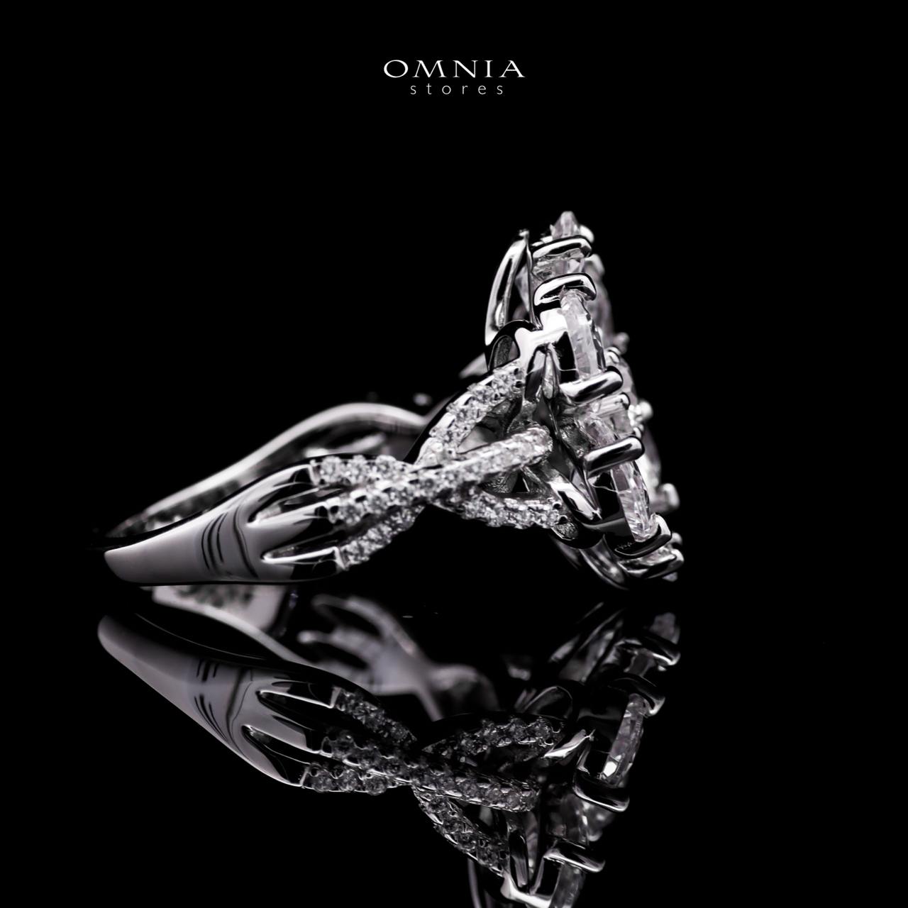 Omnia Chafia white 0.75 Carat Ring 92.5 Silver High Quality Simulated diamonds - OMNIASTORES UAE