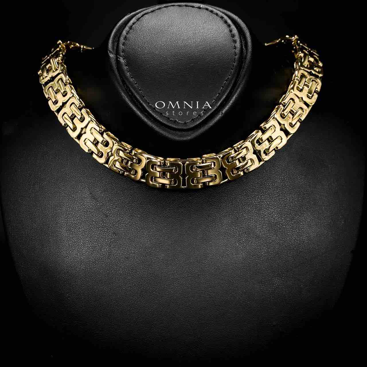 Omnia Arousah Copper Plated Gold Color Necklace,Bracelet & Earrings Set in High-Quality 15mm Stainless Steel - OMNIASTORES UAE