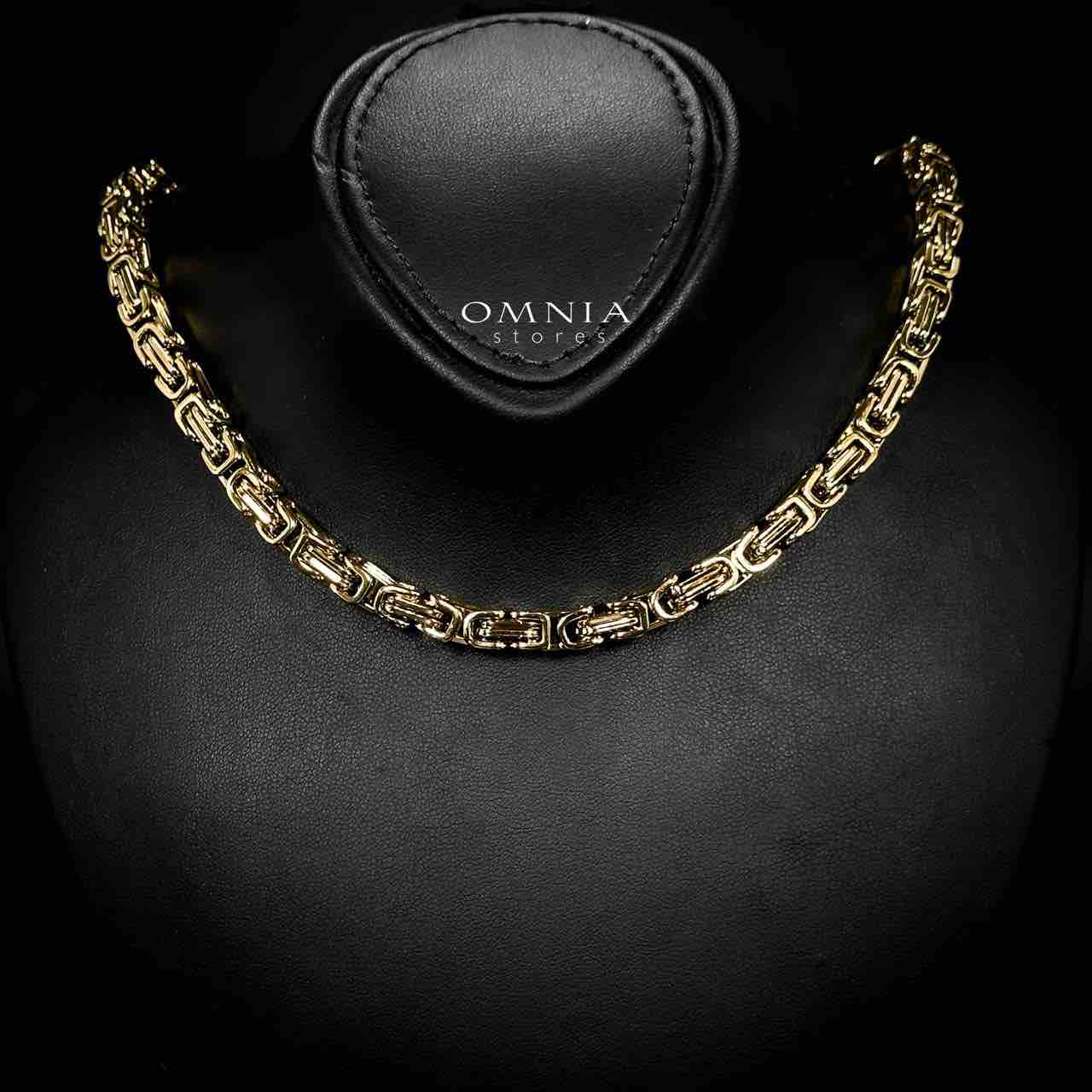Omnia Badiyah Copper Plated Gold Color Necklace & Bracelet Set in High-Quality 6mm Stainless Steel - OMNIASTORES UAE
