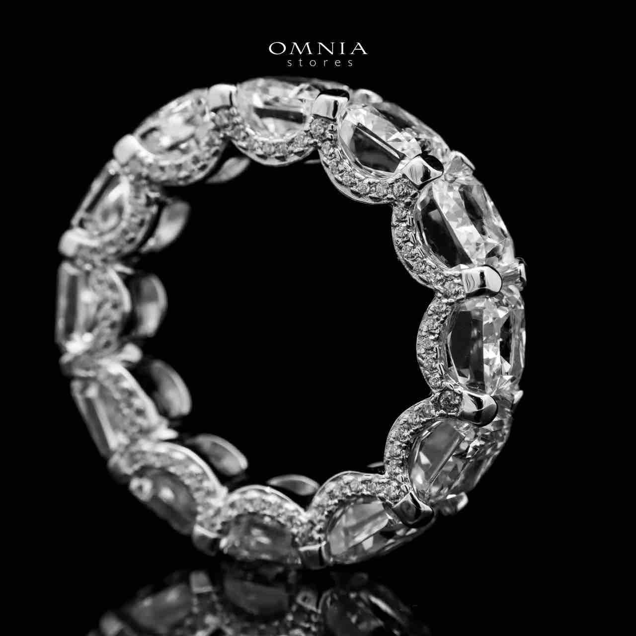 Omnia Agata White .50 Carat Ring in 92.5 Silver High Quality Simulated diamonds - OMNIASTORES UAE