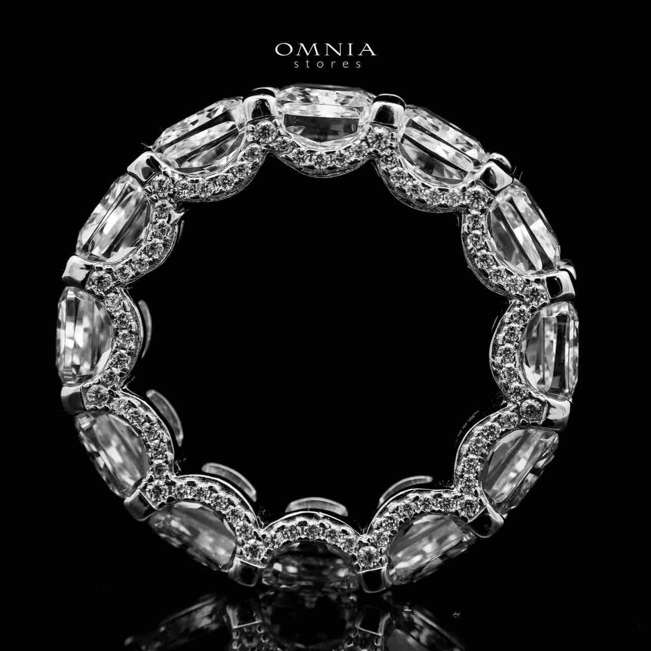 Omnia Agata White .50 Carat Ring in 92.5 Silver High Quality Simulated diamonds - OMNIASTORES UAE