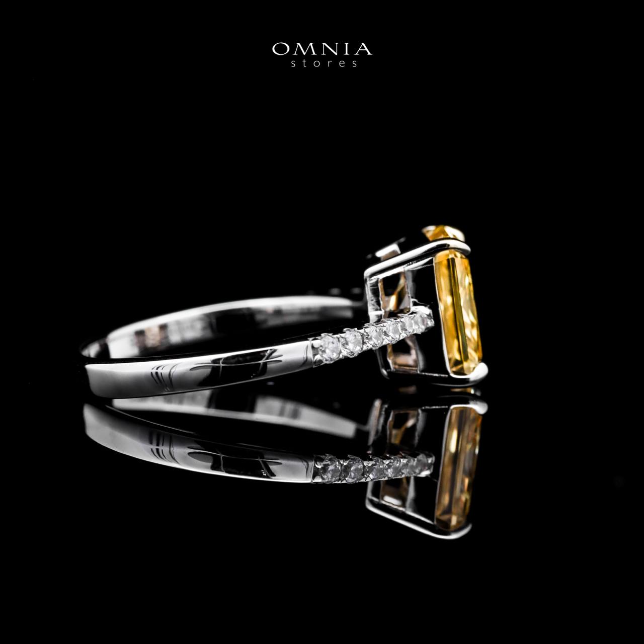 Omnia Agnesina Yellow 0.75 Carat Ring In 92.5 Silver High Quality Simulated Diamonds - OMNIASTORES UAE