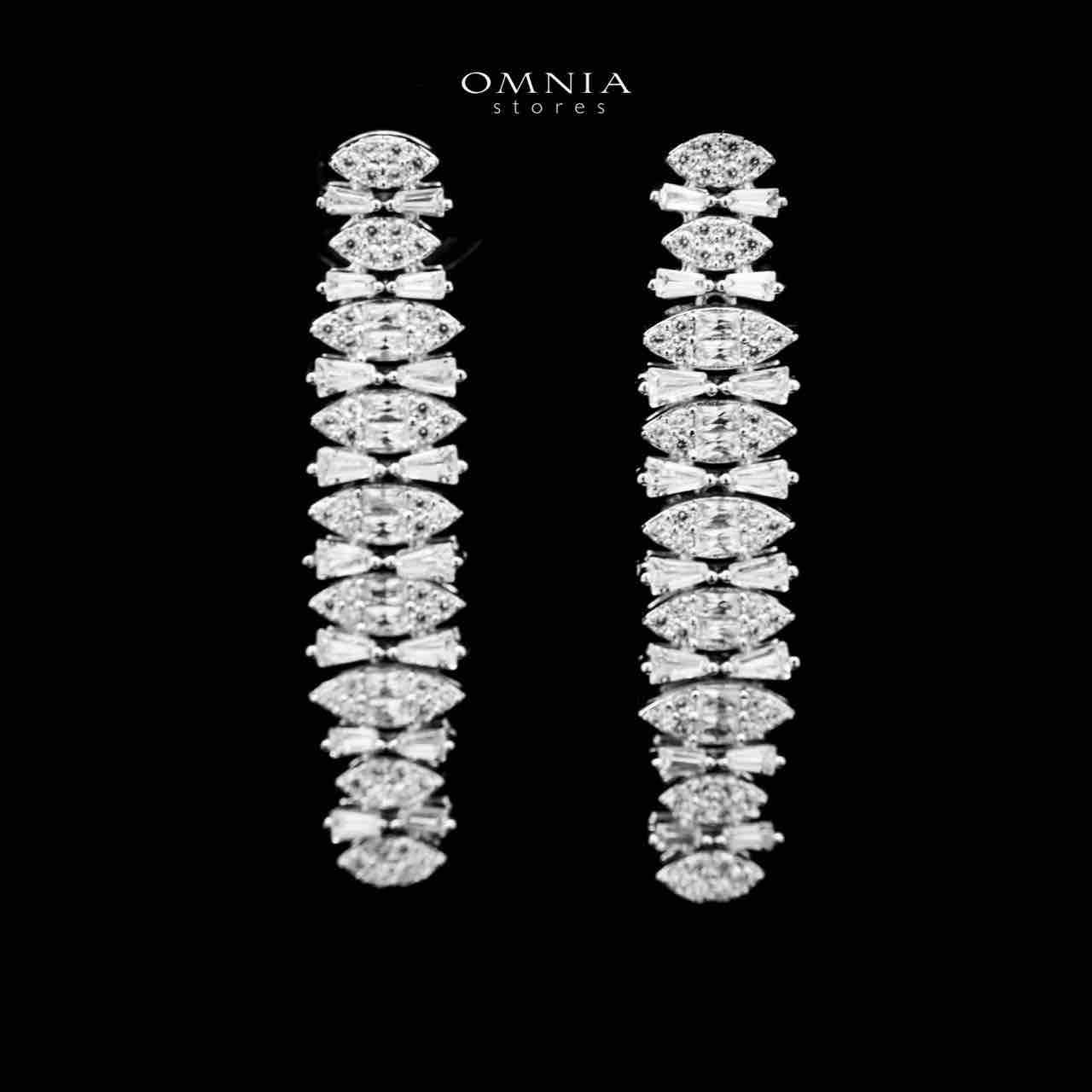 Omnia Manahil Bridal Full Set in High Quality Zircon Stone Rhodium Plated - OMNIASTORES UAE