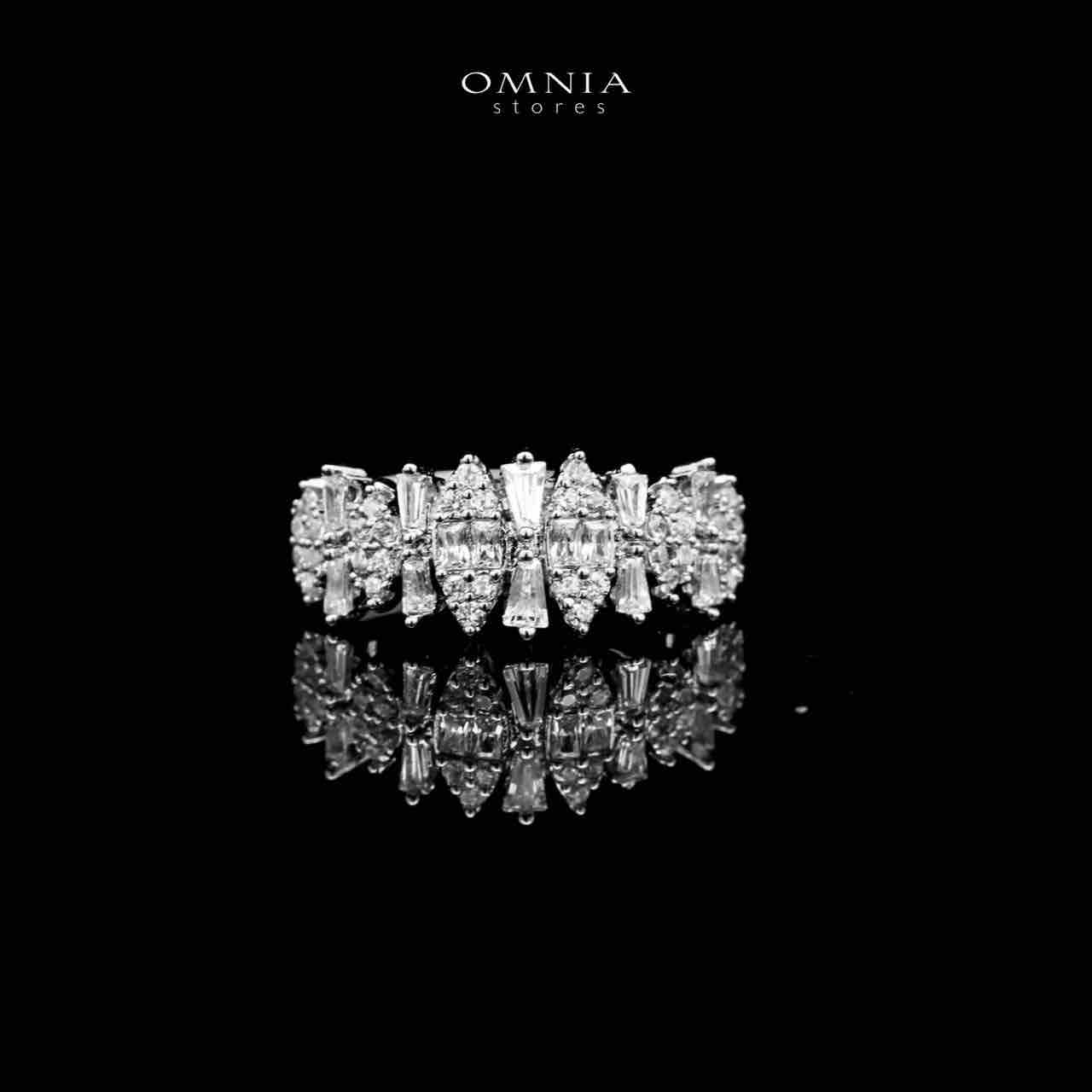 Omnia Manahil Bridal Full Set in High Quality Zircon Stone Rhodium Plated - OMNIASTORES UAE