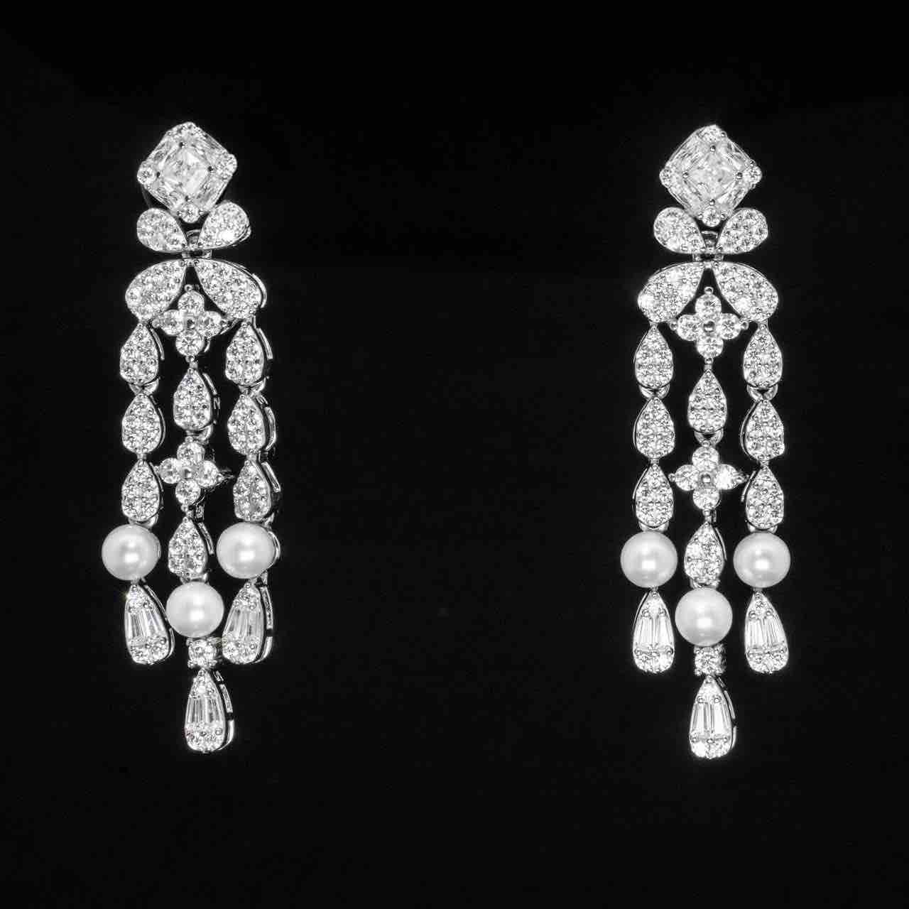 Omnia Zuhayra Bridal Full Set in 925 Silver with High-Quality White Zircon Stones - OMNIASTORES UAE