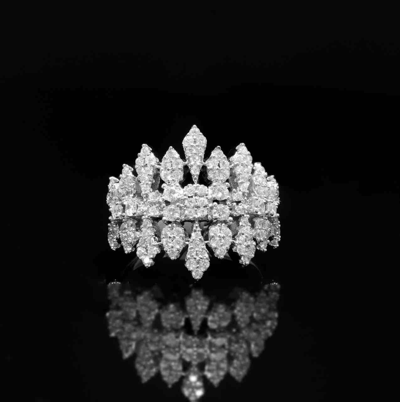 Omnia Ahlina White Bridal Full Set in High Quality Zircon Stone Rhodium Plated - OMNIASTORES UAE