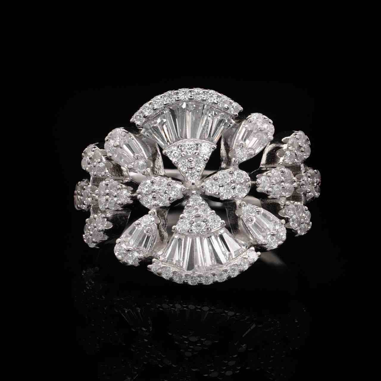 Omnia Rimal White Bridal Full Set in 925 Silver with High Quality Simulated Diamonds - OMNIASTORES UAE