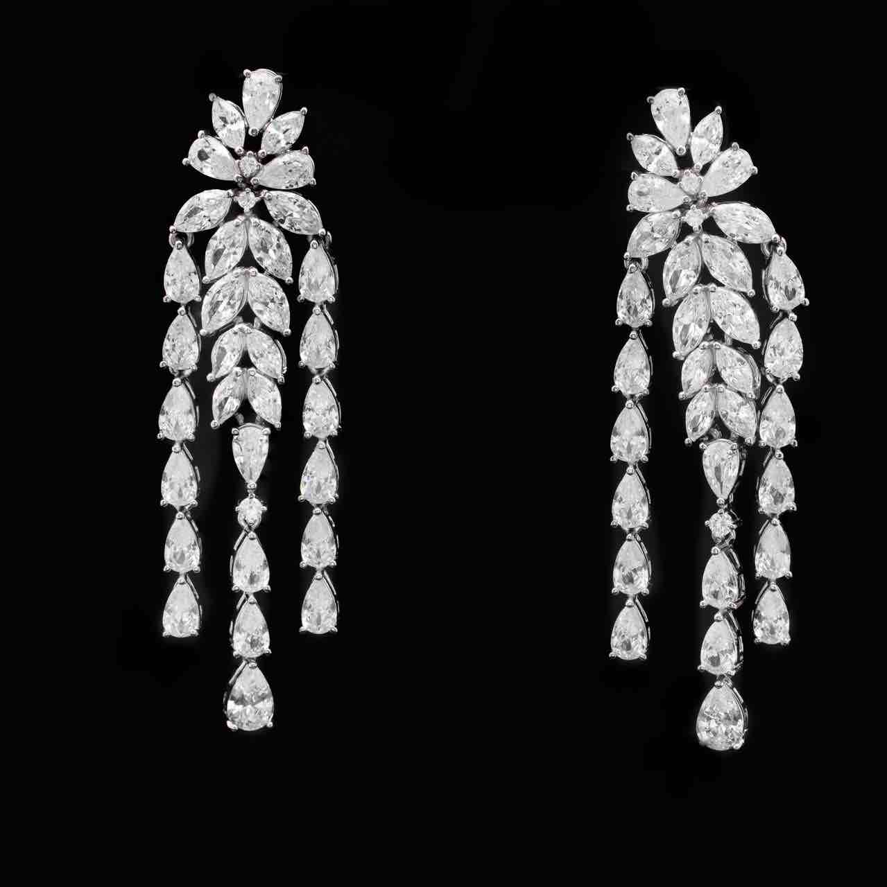 Omnia Sheena White Bridal Full Set in 925 Silver with High Quality Simulated Diamonds - OMNIASTORES UAE