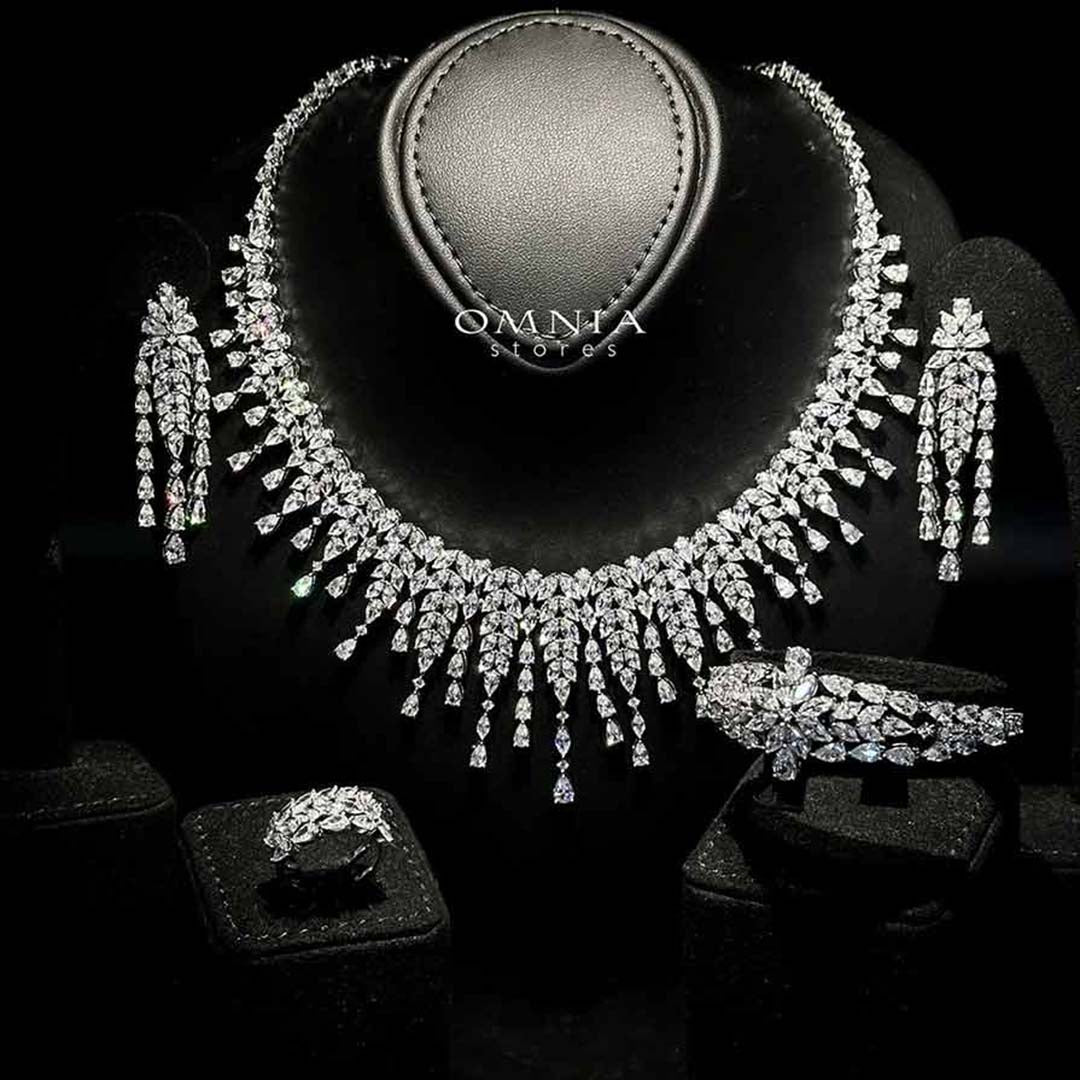 Omnia Sheena White Bridal full Set - OMNIASTORES UAE