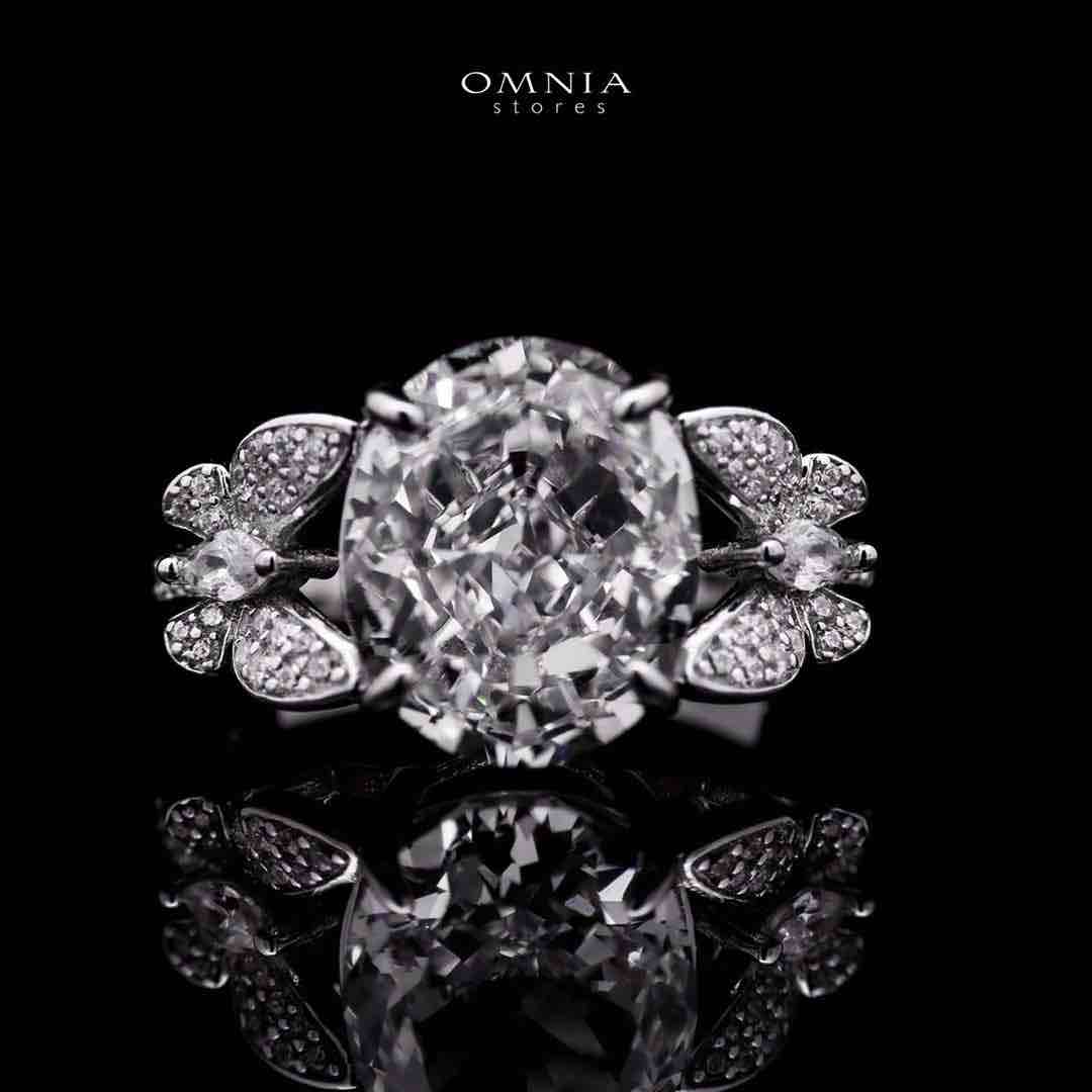 Omnia Maysun White Full Set In 925 Silver High Quality Simulated Diamonds