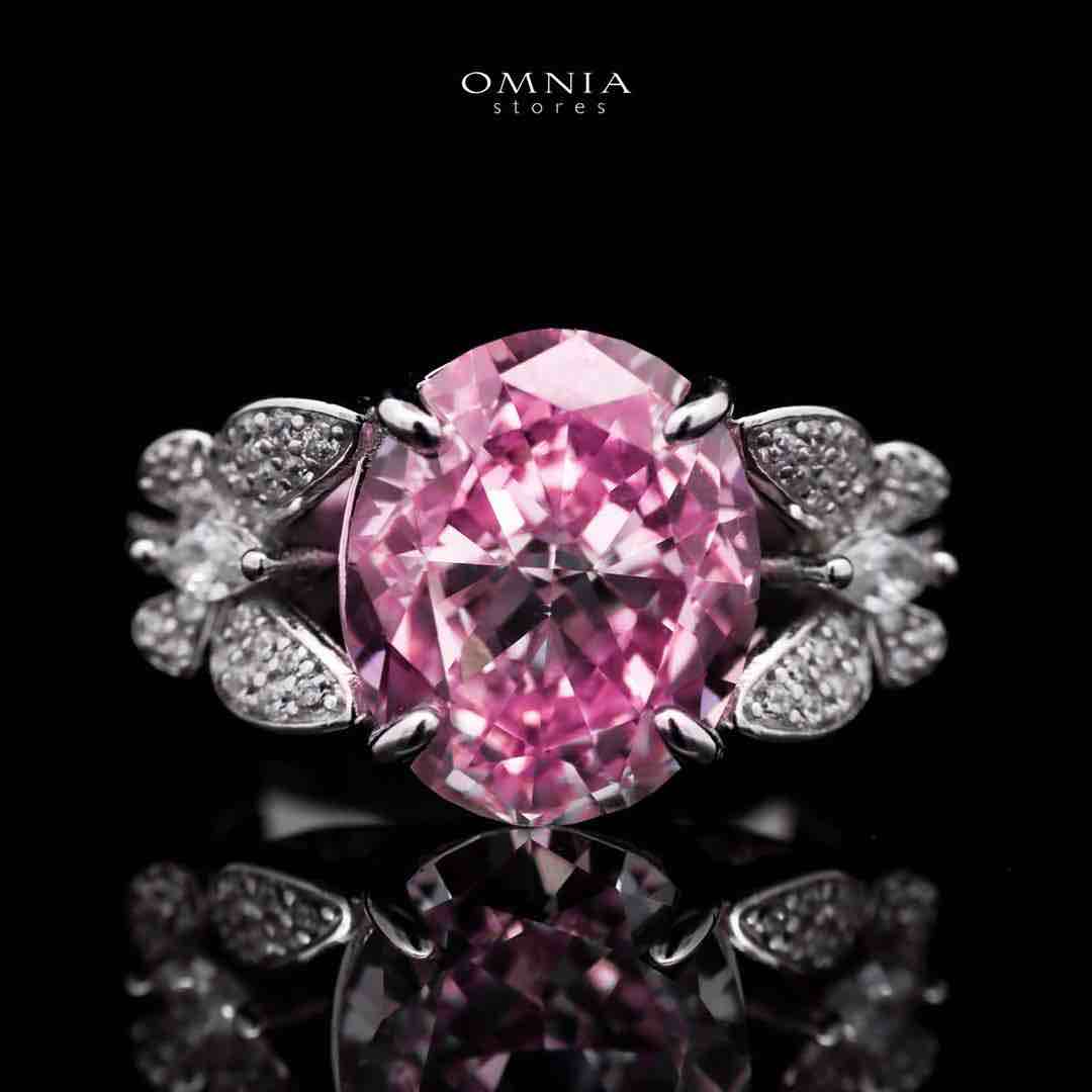Omnia Maysun Pink Full Set In 925 Silver High Quality Simulated Diamonds