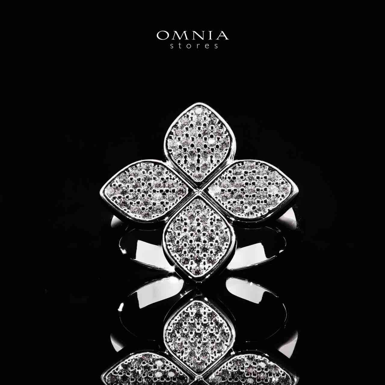 Omnia White Clove Choker Full Set with High-Quality Simulated Diamonds Gold Plated
