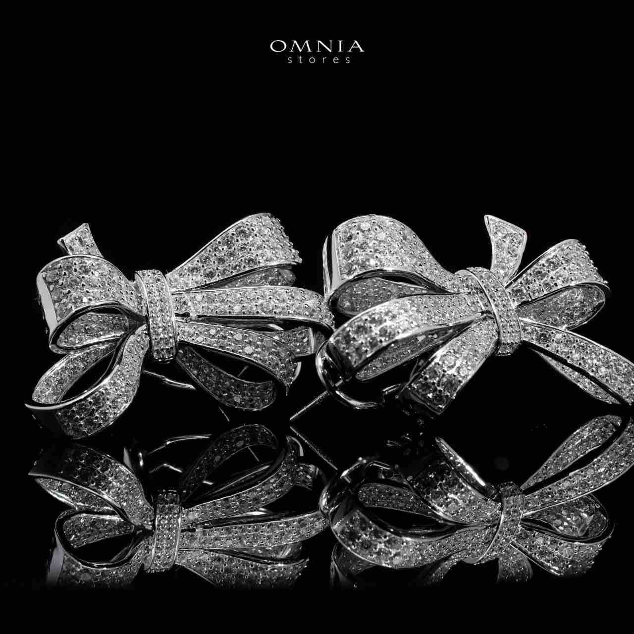 Omnia Murphy Earrings in 925 Silver Accessories High Quality Simulated Diamonds