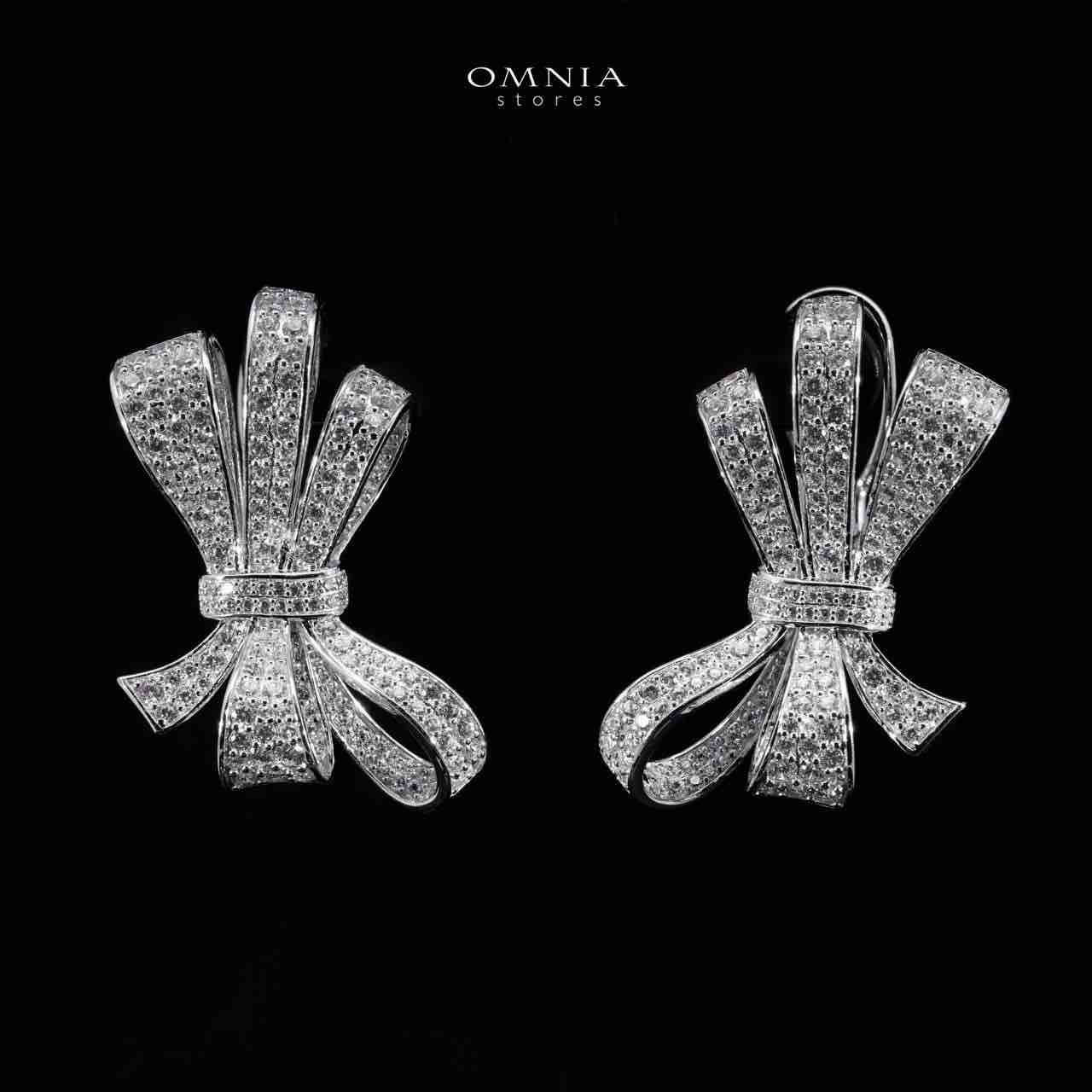 Omnia Murphy Earrings in 925 Silver Accessories High Quality Simulated Diamonds