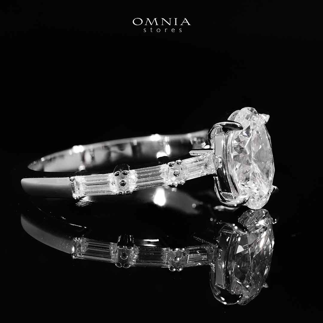 Omnia Nourine Silver Ring In 925 Silver High Quality Certified Lab Crafted Stones - OMNIASTORES UAE