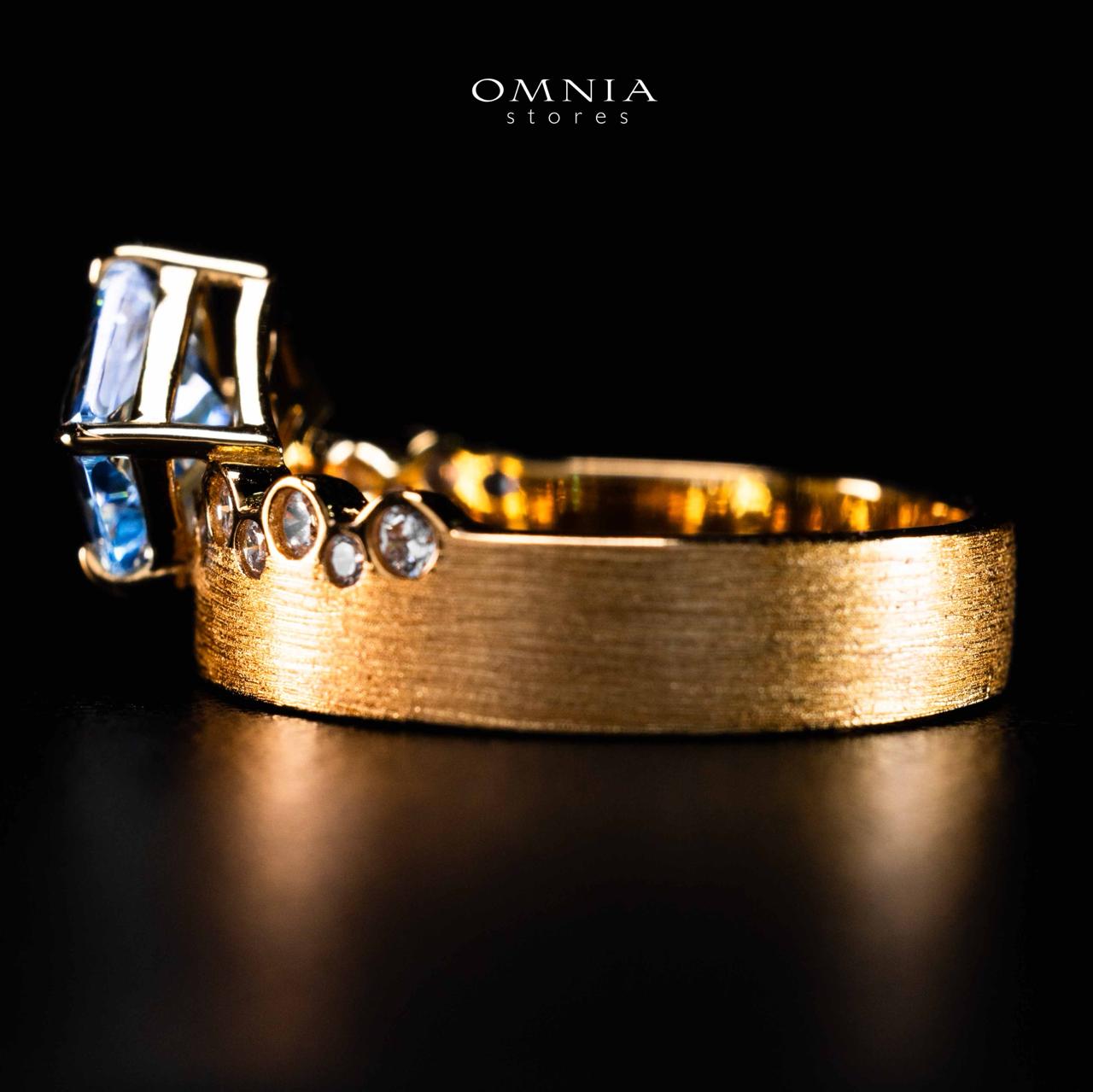 Omnia Sireen Golden Ring In 925 Silver High Quality Certified Lab Crafted Stones - OMNIASTORES UAE