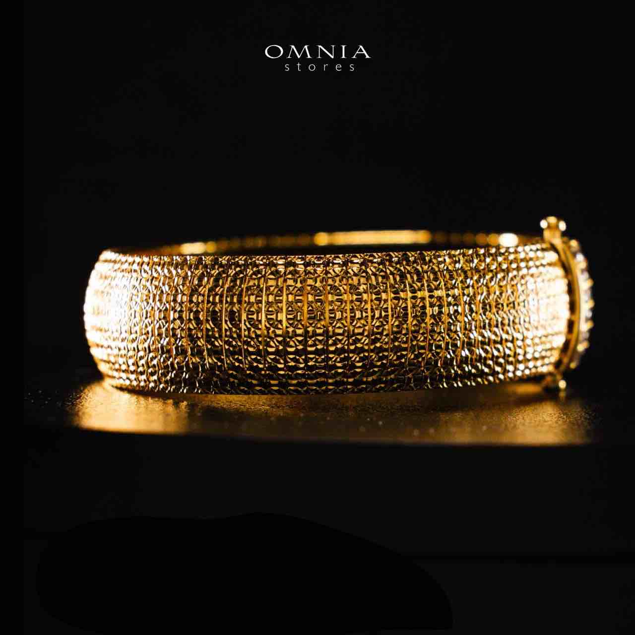 Omnia Rimah Golden Bracelet In 925 Silver High Quality Certified Lab Crafted Stones
