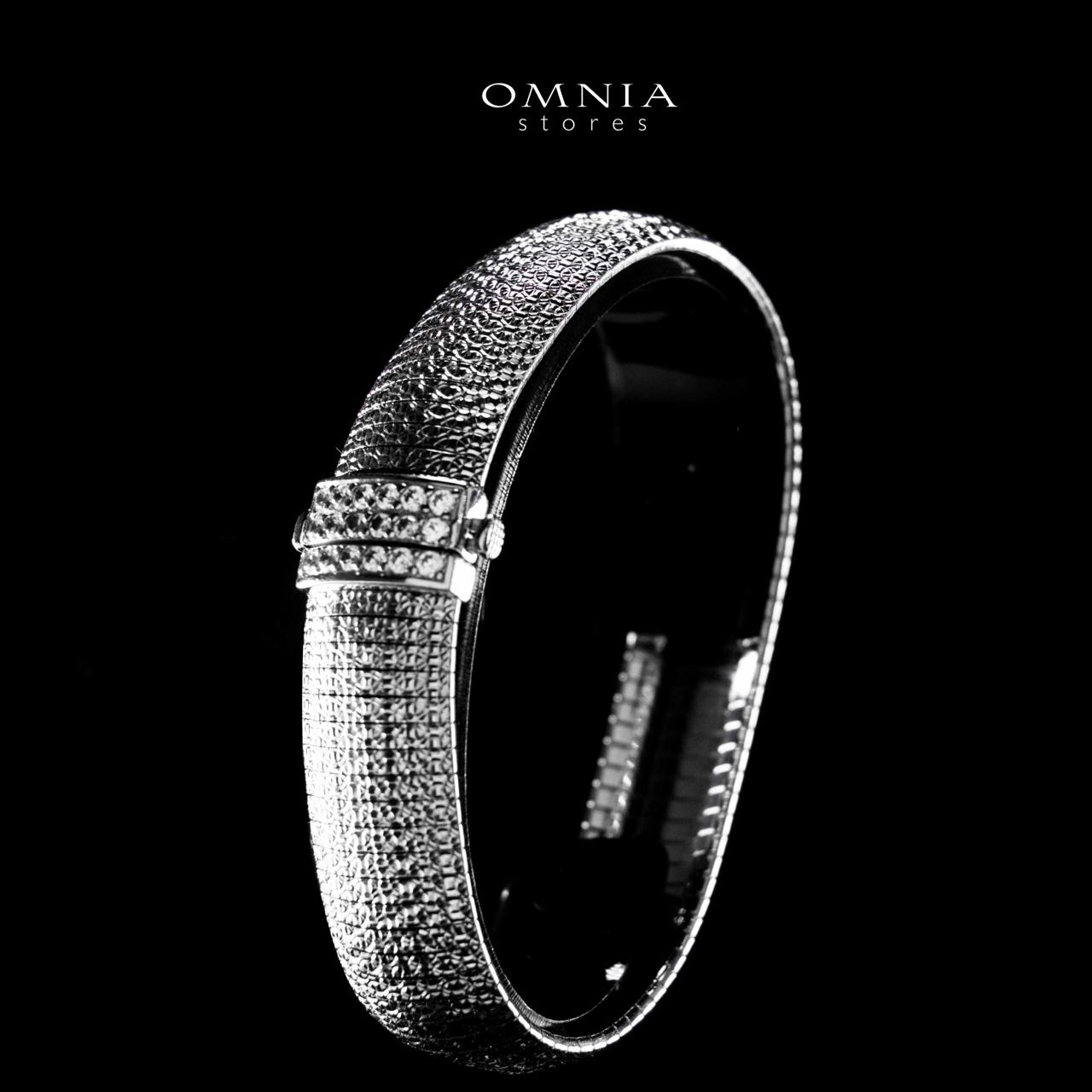 Omnia Rimah Silver Bracelet In 925 Silver High Quality Certified Lab Crafted Stones