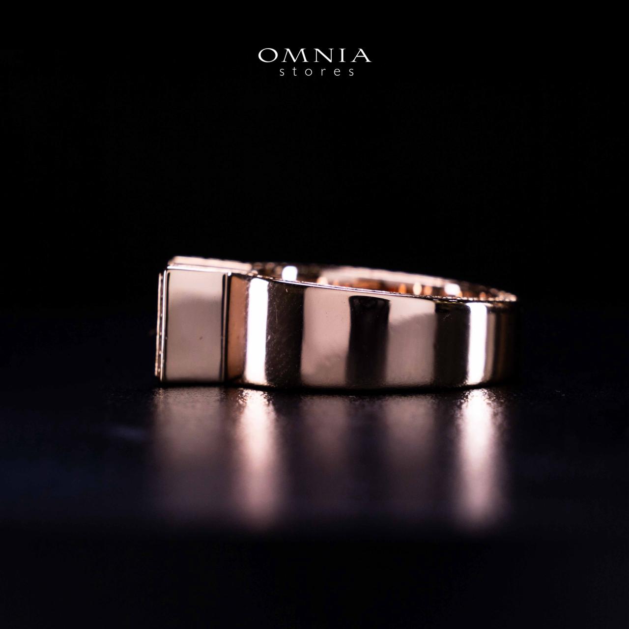 Omnia Aroob Rose Gold Silver Ring In 925 Silver High Quality Certified Lab Crafted Stones
