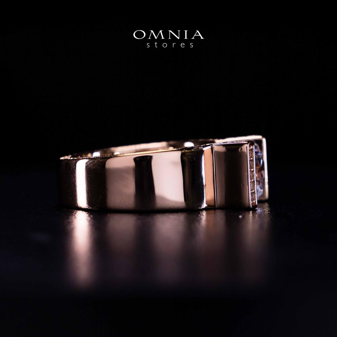 Omnia Aroob Rose Gold Silver Ring In 925 Silver High Quality Certified Lab Crafted Stones