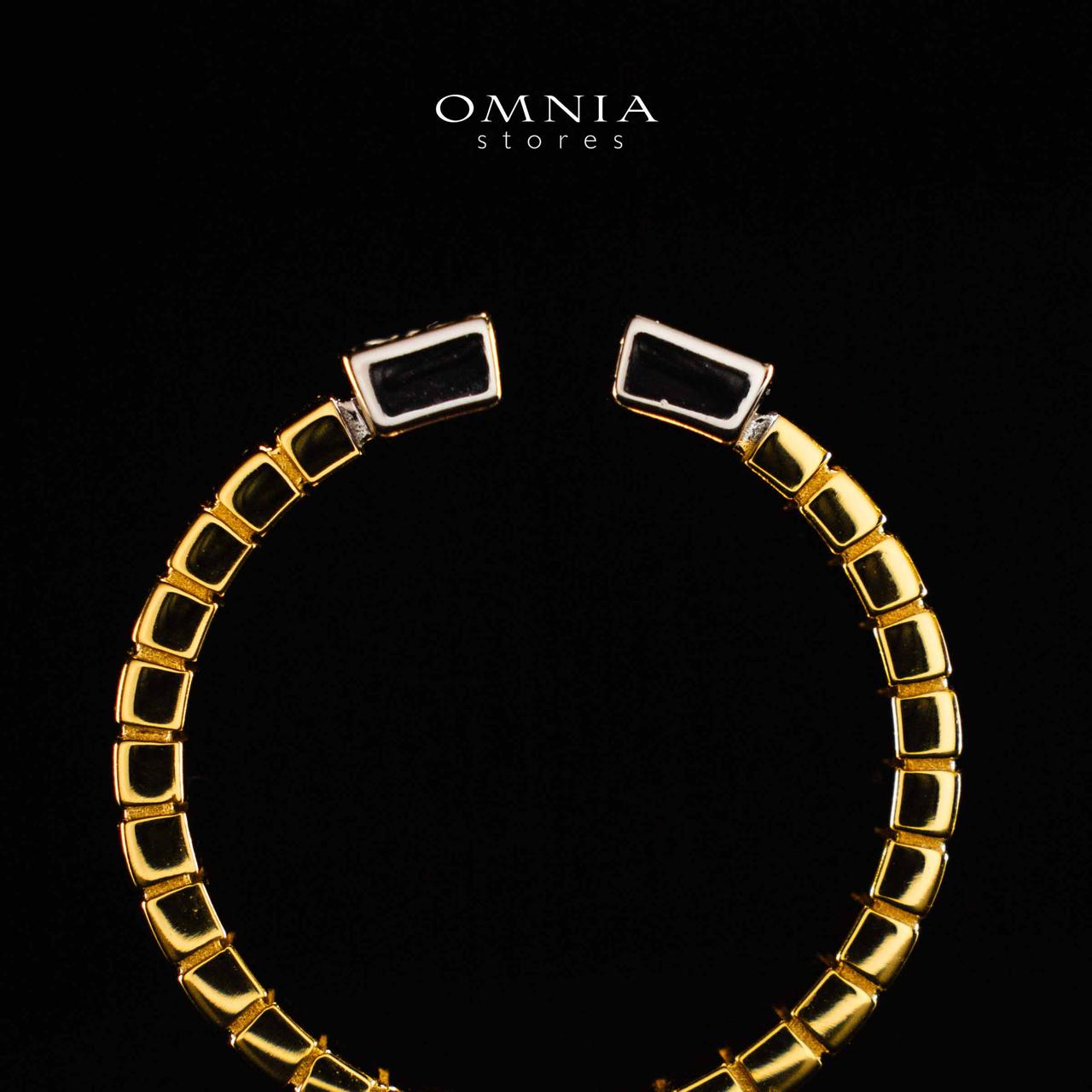 Omnia Abeerah Golden Silver Ring In 925 Silver High Quality Certified Lab Crafted Stones
