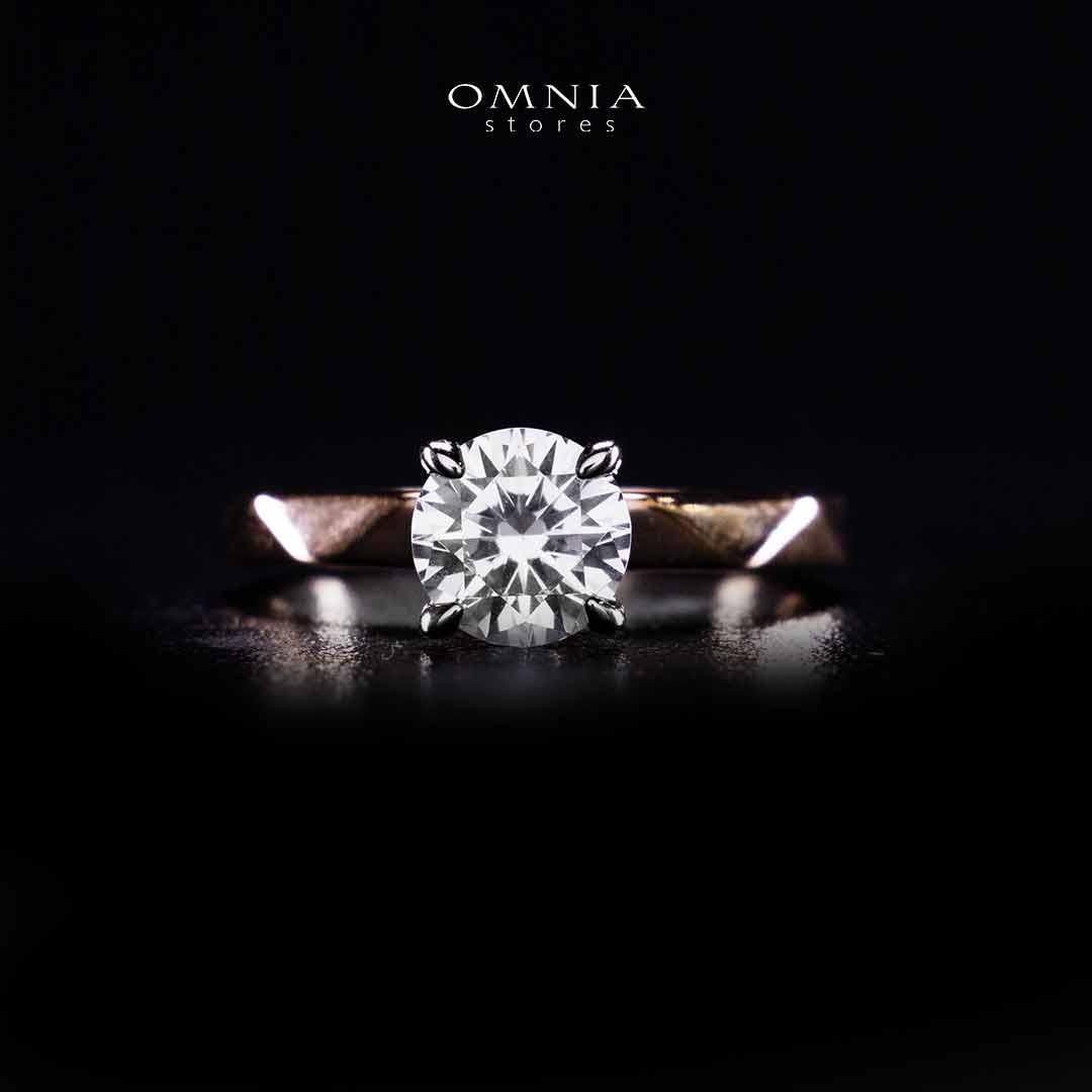Omnia Maira Rose Gold Ring In 925 Silver High Quality Certified Lab Crafted Stones