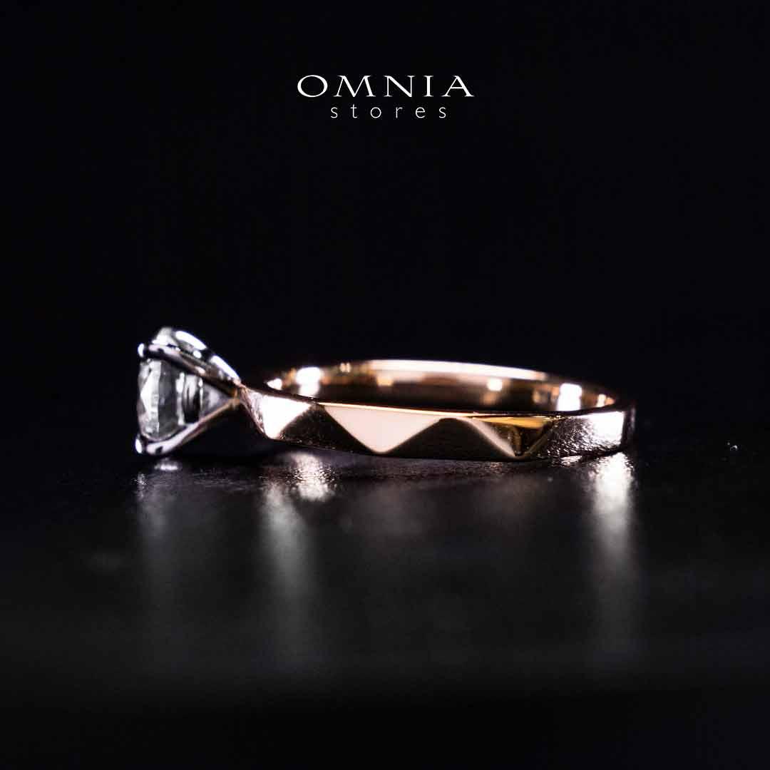 Omnia Maira Rose Gold Ring In 925 Silver High Quality Certified Lab Crafted Stones