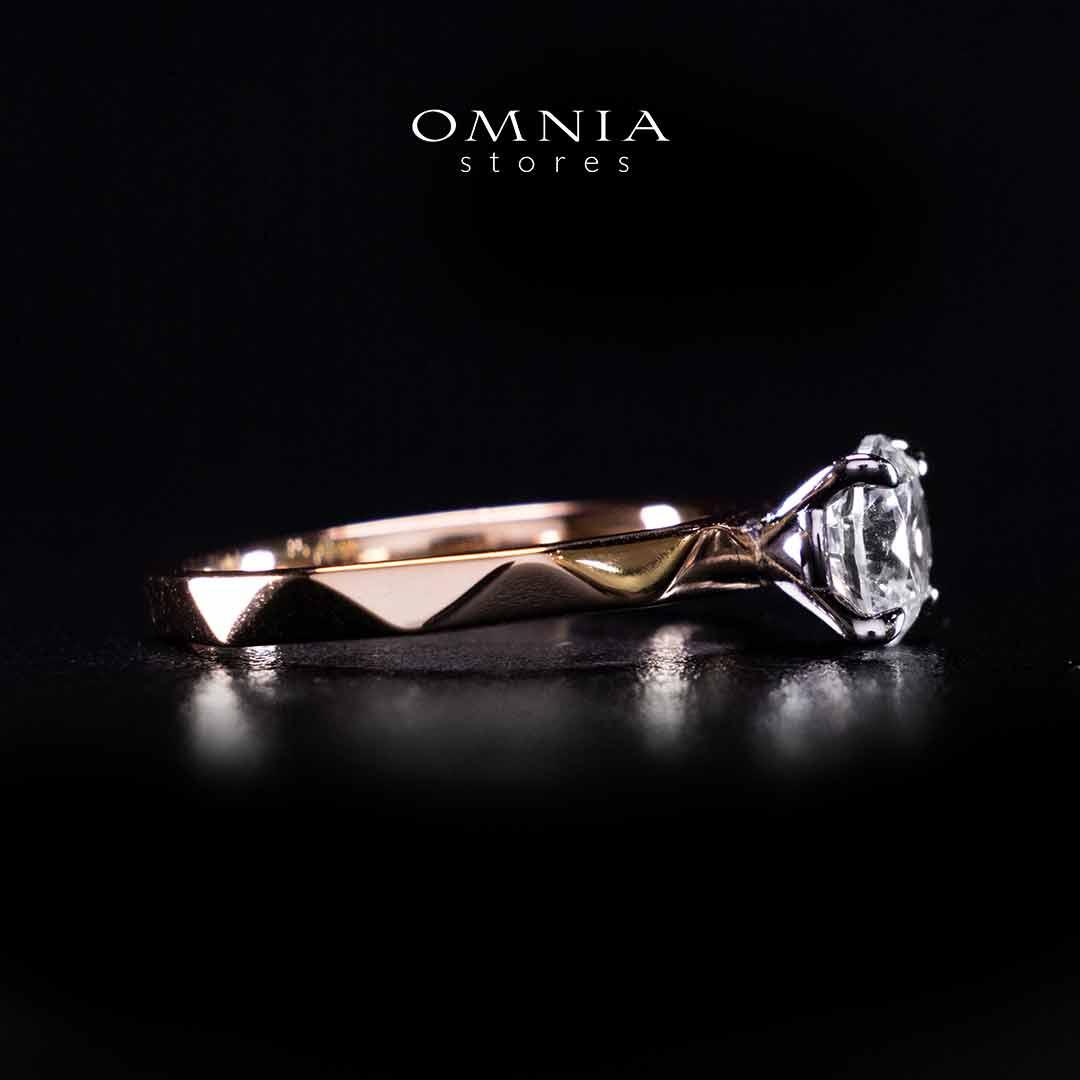 Omnia Maira Rose Gold Ring In 925 Silver High Quality Certified Lab Crafted Stones