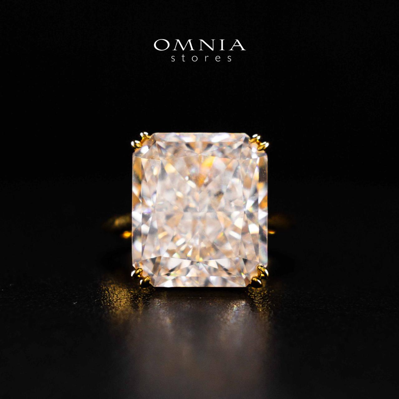 Omnia Zarmina Gold Ring In 925 Silver High Quality Certified Lab Crafted Stones - OMNIASTORES UAE