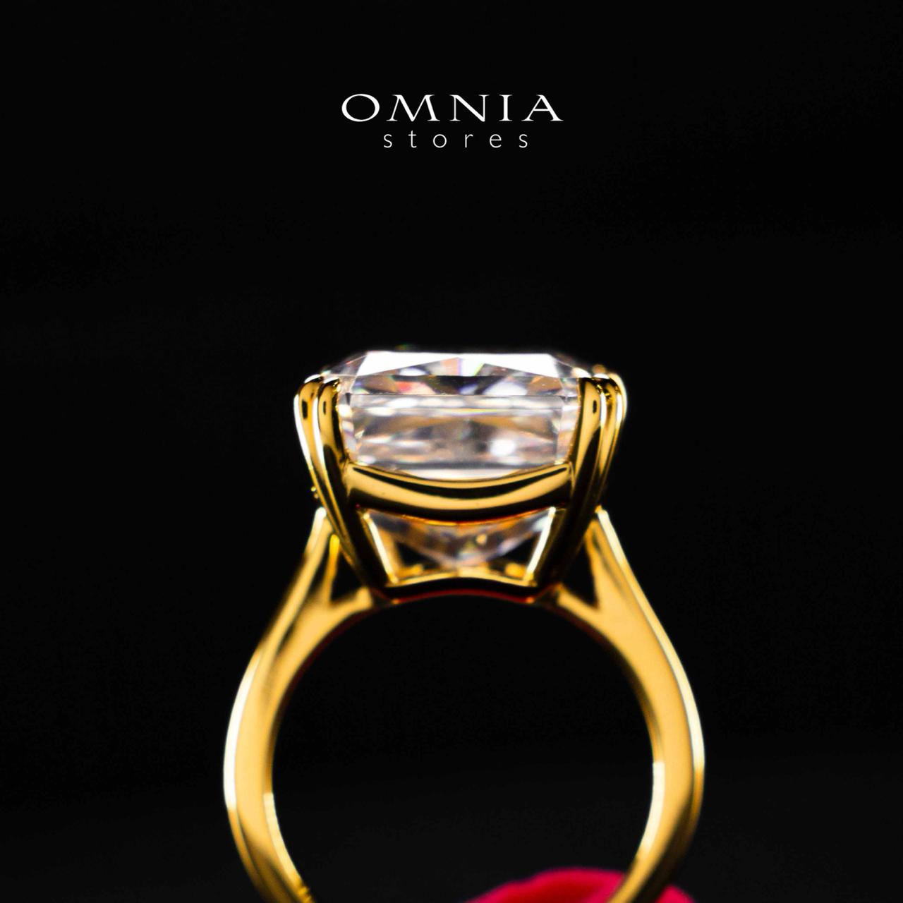 Omnia Zarmina Gold Ring In 925 Silver High Quality Certified Lab Crafted Stones - OMNIASTORES UAE