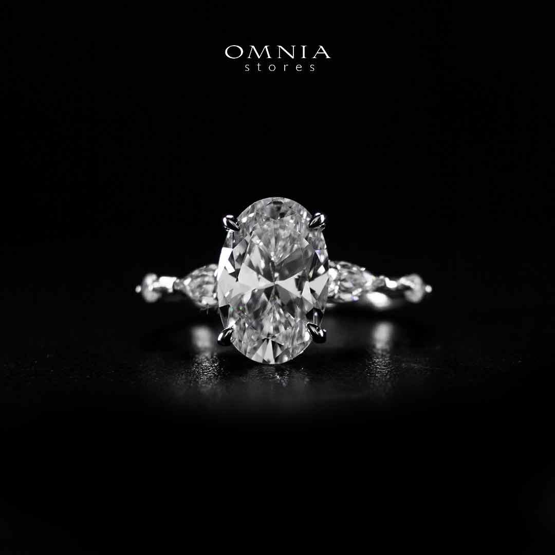 Omnia Aaliyat Silver Ring In 925 Silver High Quality Certified Lab Crafted Stones