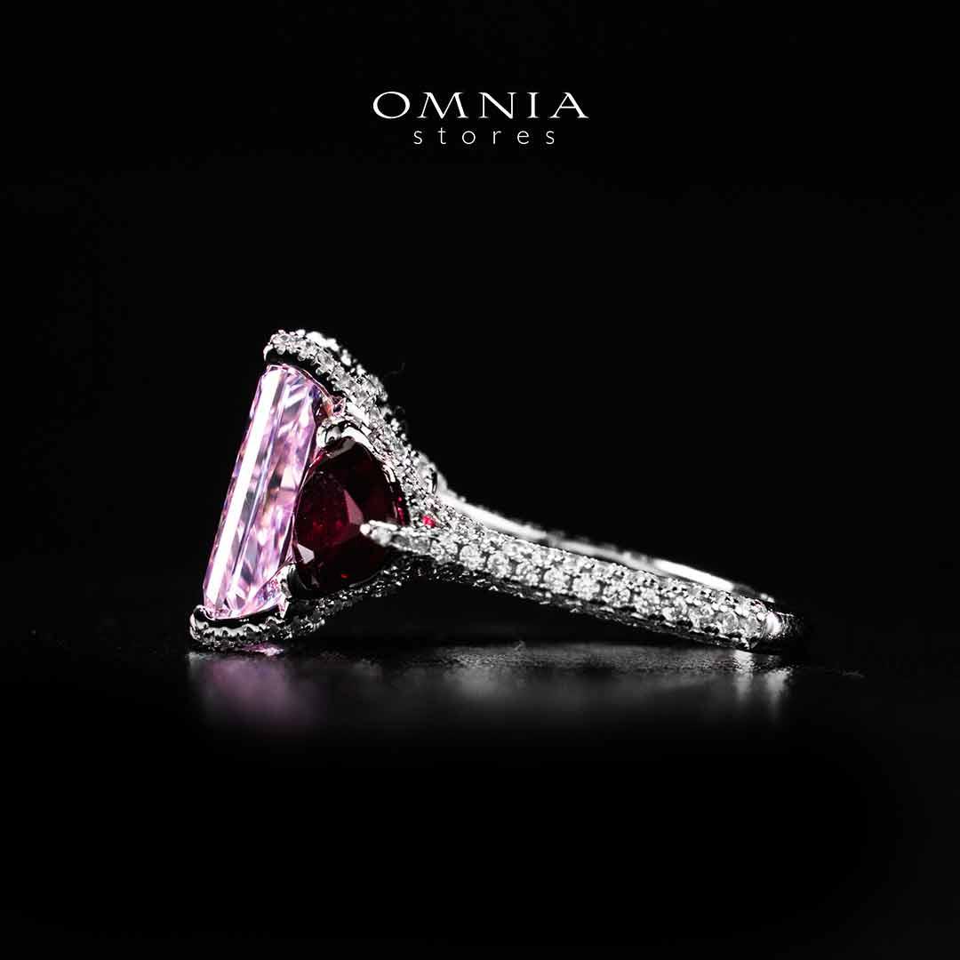 Omnia Salima Multi Color Silver Ring In 925 Silver High Quality Certified Lab Crafted Stones