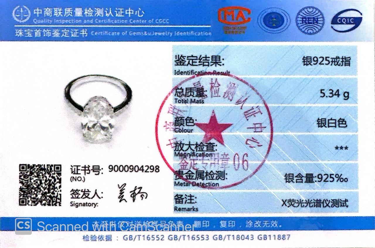 Omnia Nuraan White Silver Ring In 925 Silver High Quality Certified Lab Crafted Stones