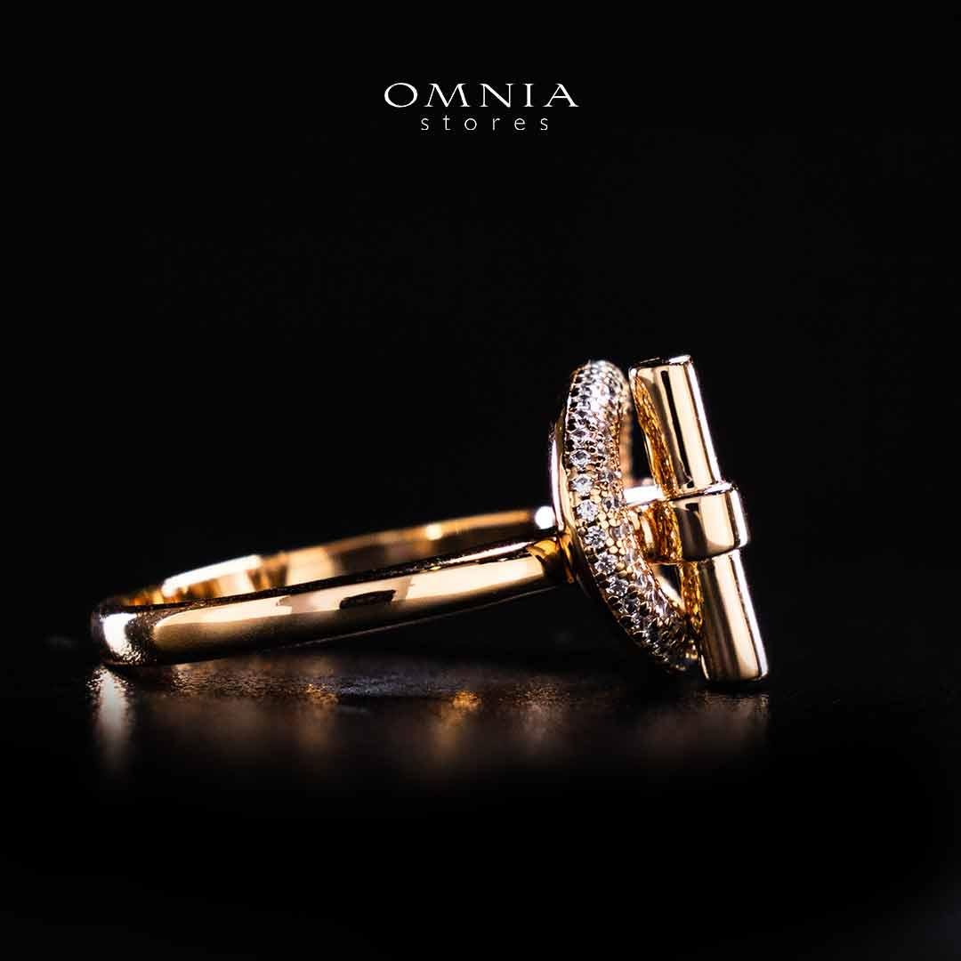 Omnia Najwa Rose Gold Ring In 925 Silver High Quality Certified Lab Crafted Stones