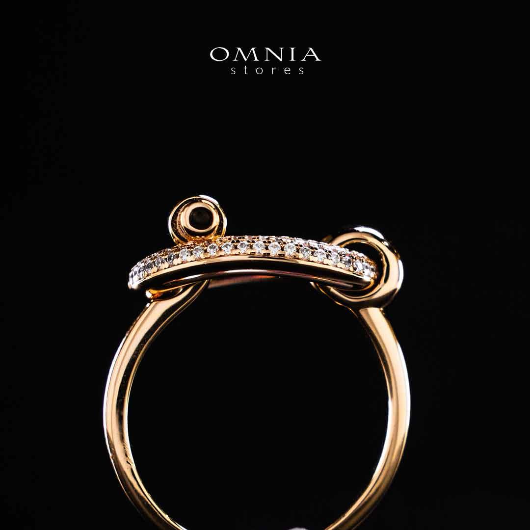 Omnia Najwa Rose Gold Ring In 925 Silver High Quality Certified Lab Crafted Stones