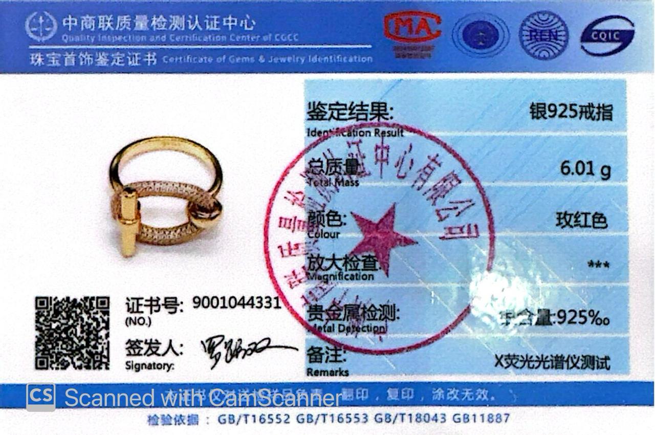 Omnia Najwa Rose Gold Ring In 925 Silver High Quality Certified Lab Crafted Stones