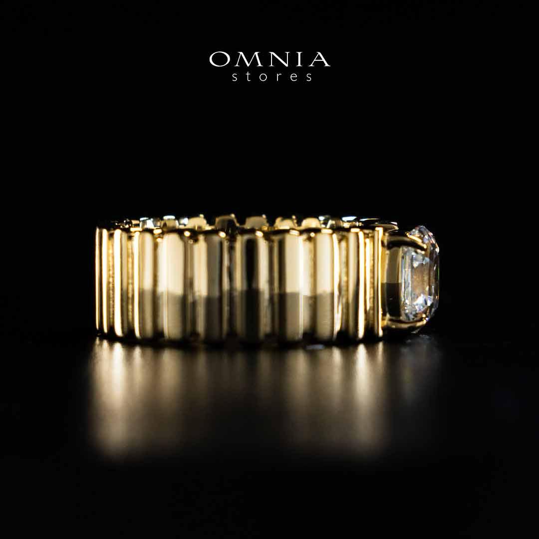 Omnia Abida White Gold Ring In 925 Silver High Quality Certified Lab Crafted Stones