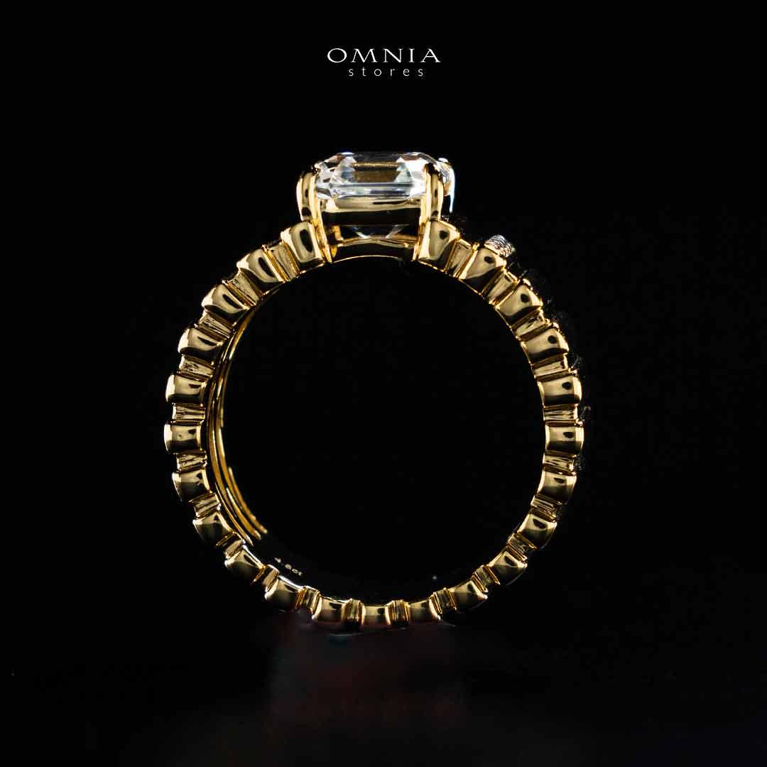 Omnia Abida White Gold Ring In 925 Silver High Quality Certified Lab Crafted Stones