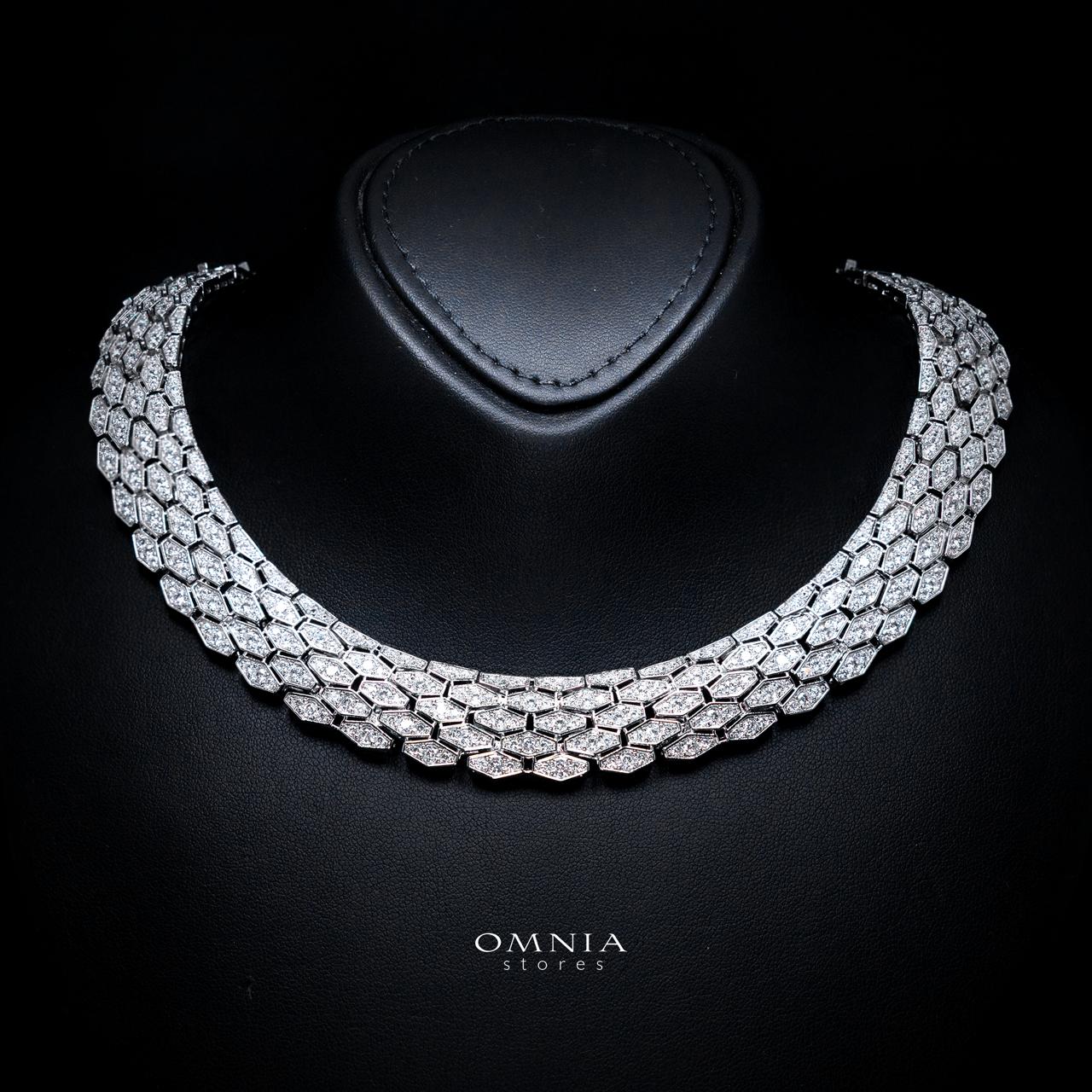 Coleen Luxury Bridal Full Set with High-Quality Simulated Diamonds – Rhodium Plated