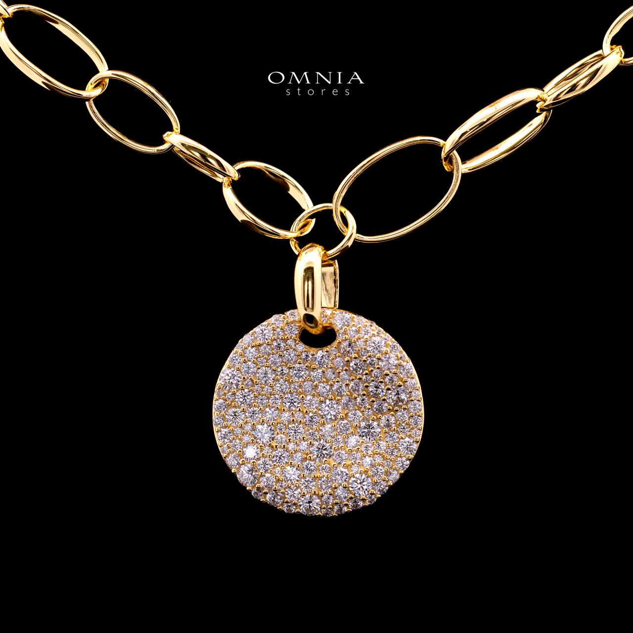 Raelynn Gold-Plated Necklace with Certified Premium Simulated Diamonds in 925 Sterling Silver