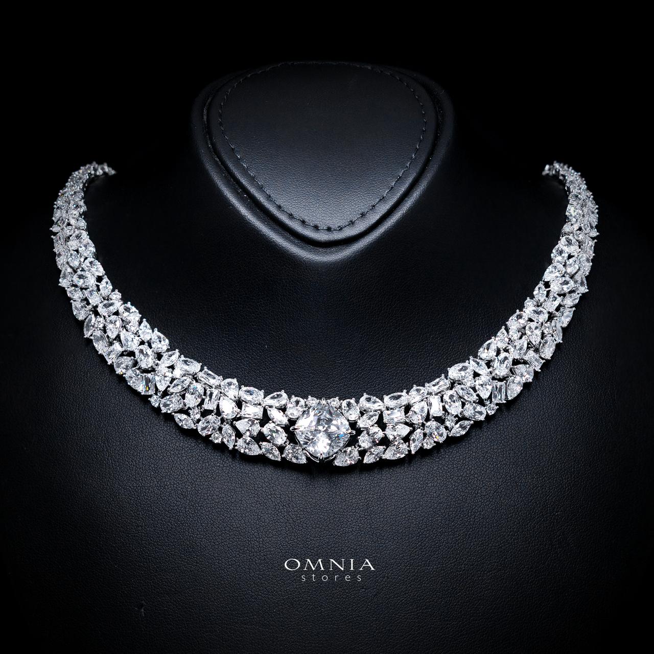 Roxane White Luxury Bridal Full Set with High-Quality Simulated Diamonds – Rhodium Plated
