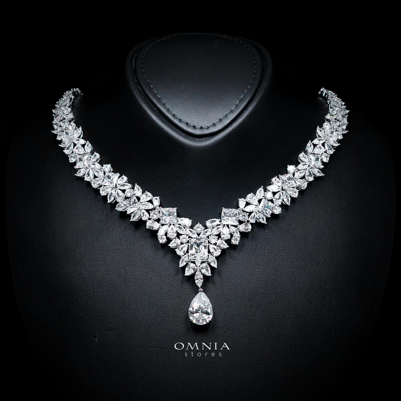 Christine White Luxury Bridal Full Set with High-Quality Simulated Diamonds – Rhodium Plated