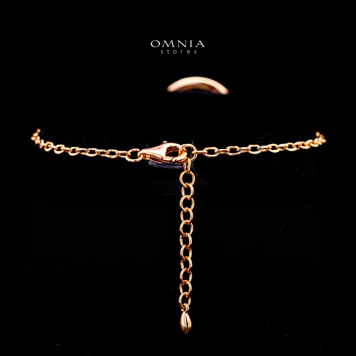 Stacey Rose Gold Premium Rhodium-Plated Alloy Bracelet with High-Quality Simulated Diamonds