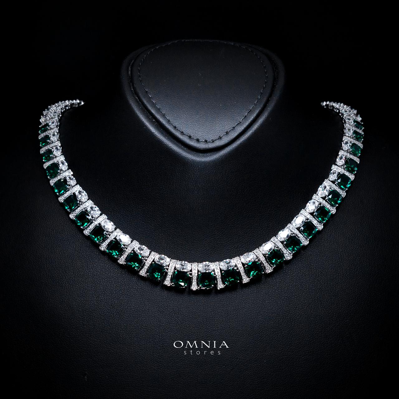 Marley Green Bridal Full Set with High-Quality Simulated Diamonds – Rhodium Plated