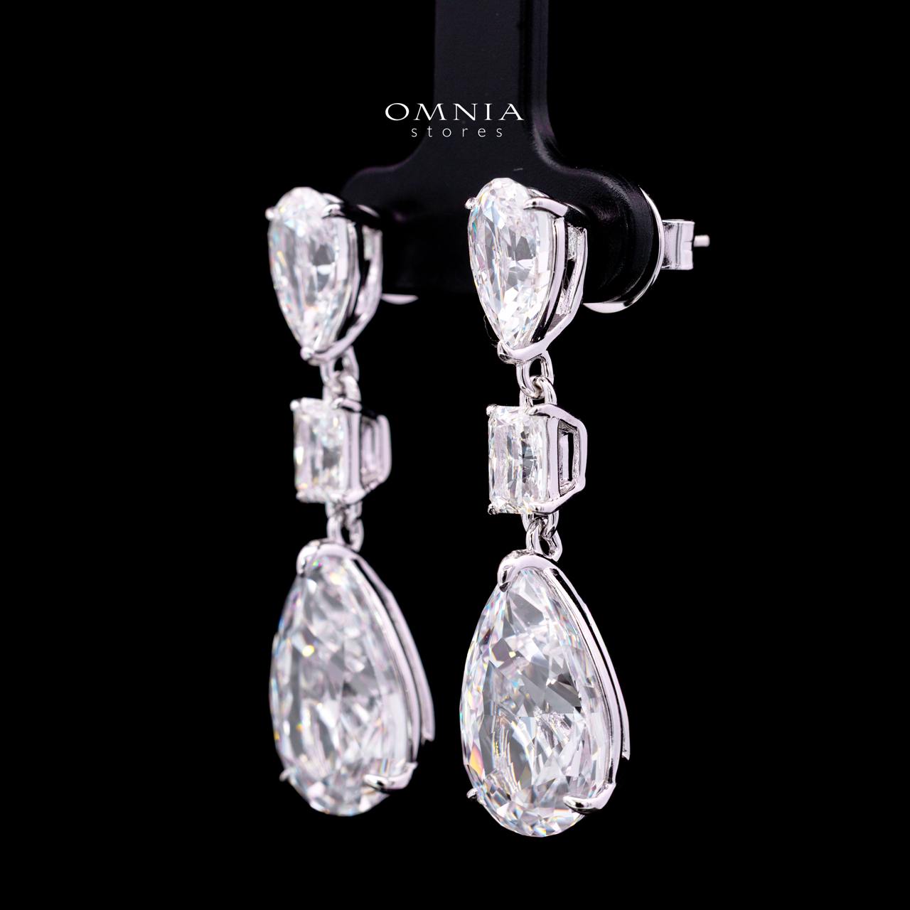 Zephanie Earrings with Certified Premium Simulated Diamonds in 925 Sterling Silver