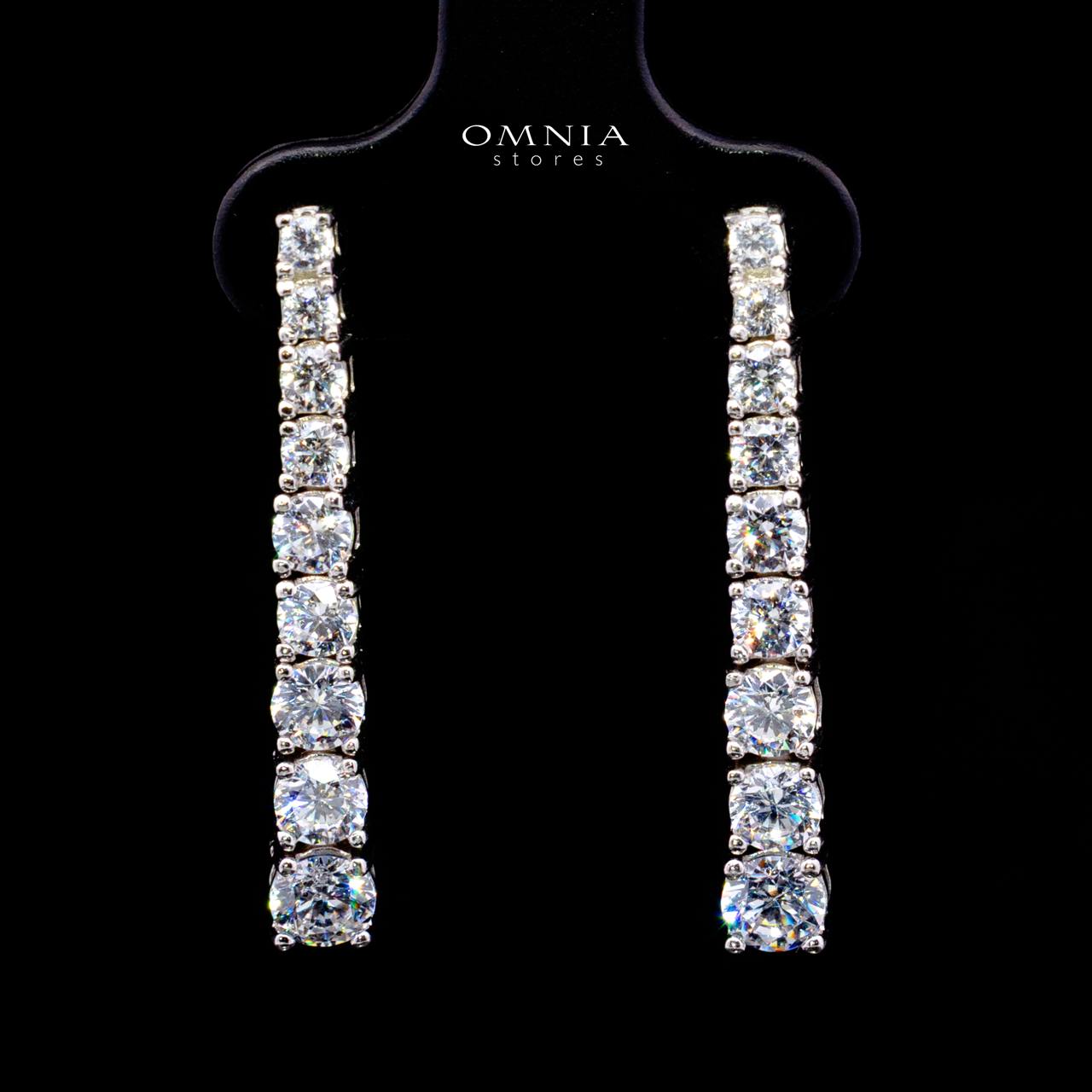 Omnia Zoya White Tennis Necklace, Earrings and Bracelet Set in 925 Silver with High Quality Simulated Diamonds